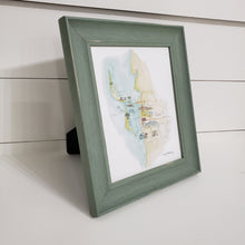 Load image into Gallery viewer, Framed Dunedin Florida Watercolor Map Print
