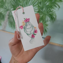 Load image into Gallery viewer, Floral Manatee Tassle Bookmark
