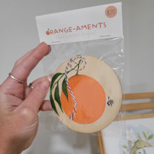 Load image into Gallery viewer, Hand painted Orange-aments - Wooden Ornaments
