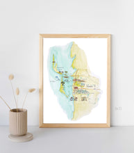Load image into Gallery viewer, Dunedin Florida Watercolor Map - Cards + Prints
