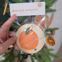 Load image into Gallery viewer, Hand painted Orange-aments - Wooden Ornaments
