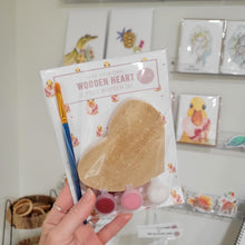 Load image into Gallery viewer, Wooden Heart Valentine Paint Kit
