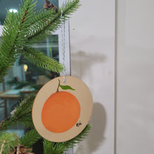 Load image into Gallery viewer, Hand painted Orange-aments - Wooden Ornaments
