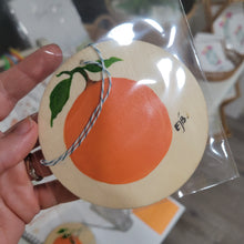 Load image into Gallery viewer, Hand painted Orange-aments - Wooden Ornaments
