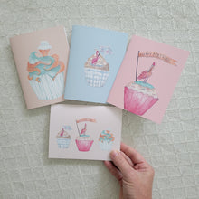 Load image into Gallery viewer, Birthday Coastal Cupcake Theme Cards
