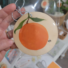 Load image into Gallery viewer, Hand painted Orange-aments - Wooden Ornaments
