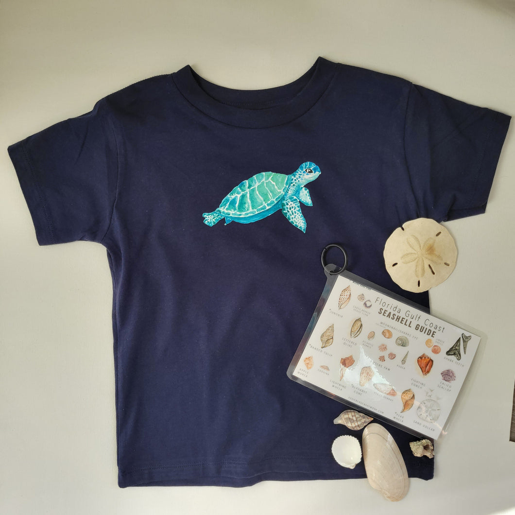 Blue Seaturtle T-shirt Toddler - Youth