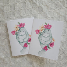Load image into Gallery viewer, Floral Manatee Card
