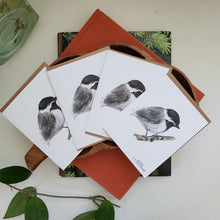 Load image into Gallery viewer, Chickadee Stationary Set of 4 Cards
