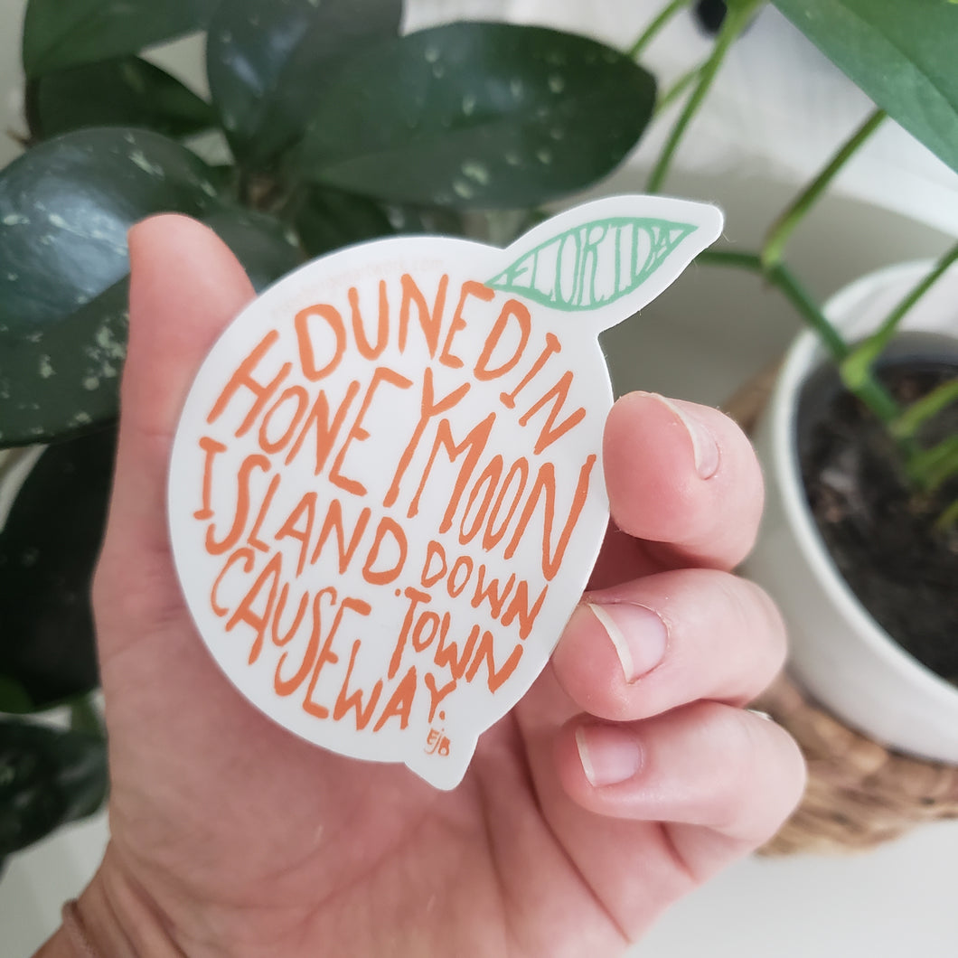 Dunedin Florida Orange Sticker