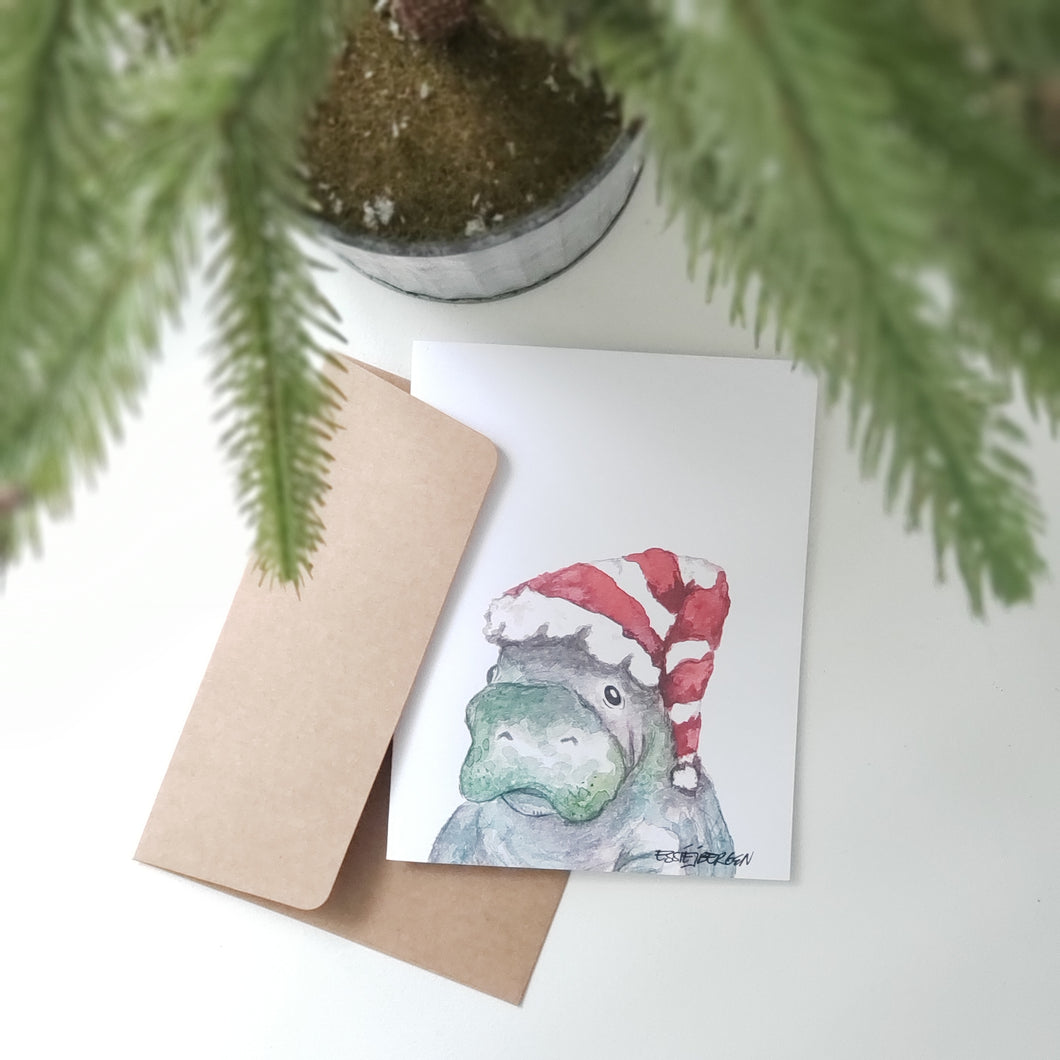 Manatee Christmas Cards - Molasses the manatee