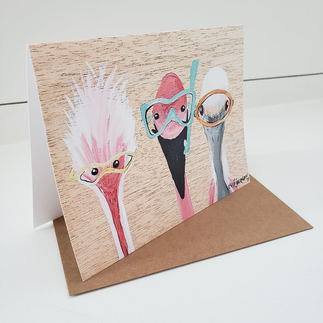 3 Snorkelers - Bird Card(s)