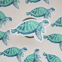 Load image into Gallery viewer, Turquoise Turtle Sticker

