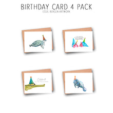 Load image into Gallery viewer, Birthday Card Variety Pack - Beach Animals
