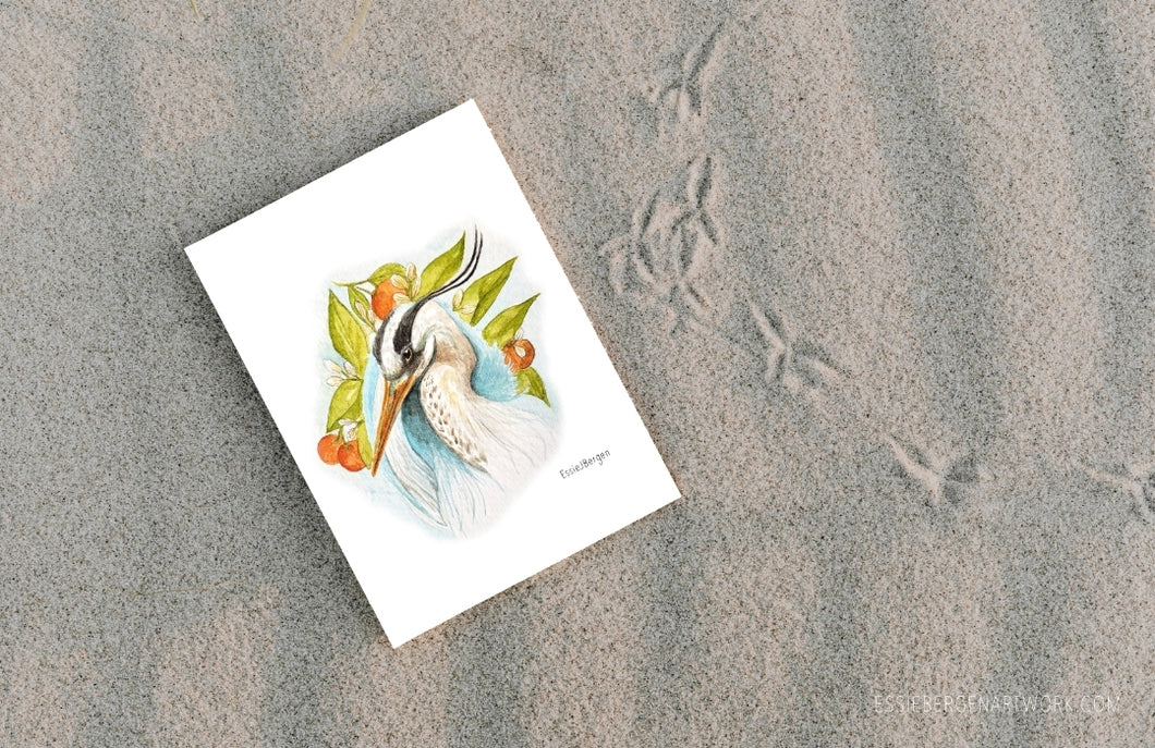 Blue Heron - Greeting Card