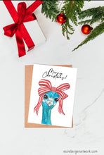 Load image into Gallery viewer, Peacock - Birds &amp; Bows Christmas Card(s)
