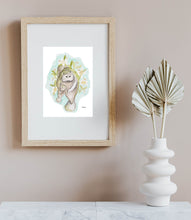 Load image into Gallery viewer, Mama Manatee Watercolor Print

